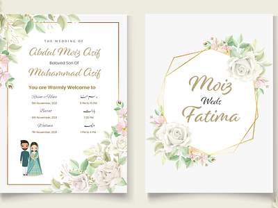 Wedding Card adobe card couple design graphic design illus illustration logo photoshop vector wedding