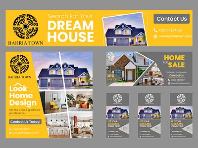 Real Estate Banners ad adobe banners branding design graphic design illustration interactive logo photoshop real estate ui ux vector