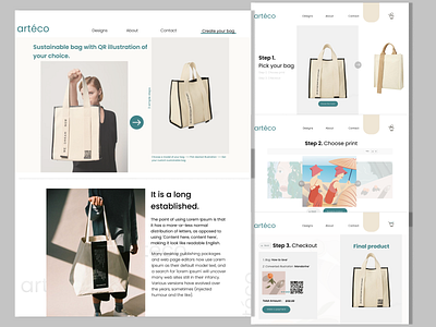 Website design for eco bags constructor website design illustration interface logo ui ux web web design website concept