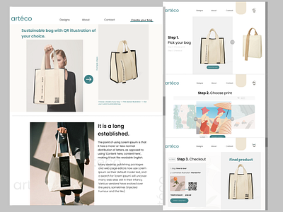 Website design for eco bags constructor website