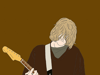 Kurt Cobain fanart - Artist Anh Konge