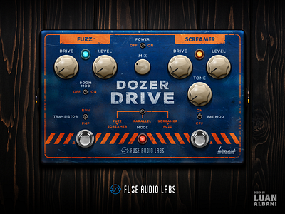 Fuse Audio Labs - Dozer Drive app design gui guitar plugin stompbox ui ux vst
