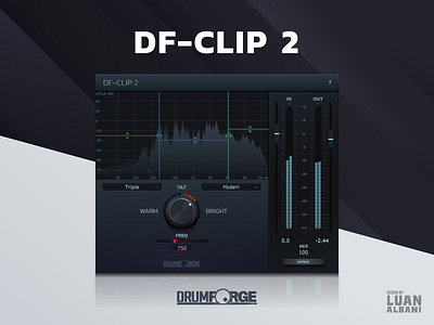 Drumforge DF-CLIP 2 GUI app branding design gui illustration logo plugin ui ux vst