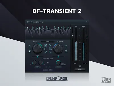 Drumforge DF-TRANSIENT 2 GUI app branding design gui illustration logo plugin ui ux vst