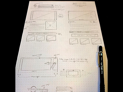 Responsive Sketch/Wireframe dotpad pencil responsive sketch ui ux web wireframe