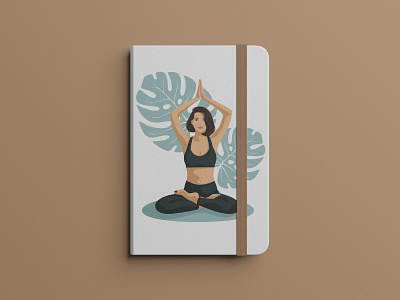 Yoga notebook design illustration vector yoga