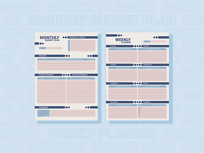 Budget planner design illustration vector