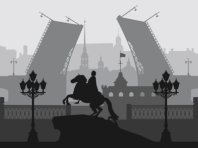 Silhouette of St.Petersburg