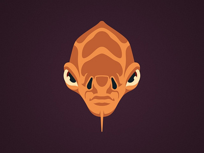 Nahdar Vebb Illustration ackbar alien calamari character clone wars design disney jedi logo lucasfilm nahdar vebb star wars