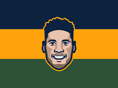 Georges Niang - Jazz Roster Illustrations athletics basketball design illustration jazz logo minivan nba player roster sports utah utah jazz vector