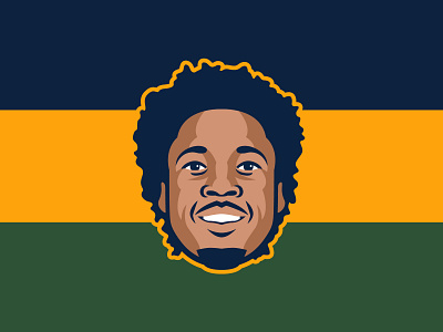 Ed Davis - Jazz Roster Illustrations athletics basketball design illustration jazz logo nba player roster sports utah utah jazz vector