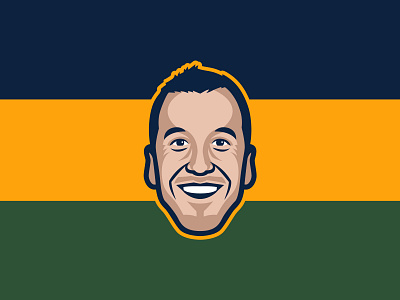 Joe Ingles - Jazz Roster Illustrations athletics australia basketball design illustration jazz logo nba player roster sports utah utah jazz vector