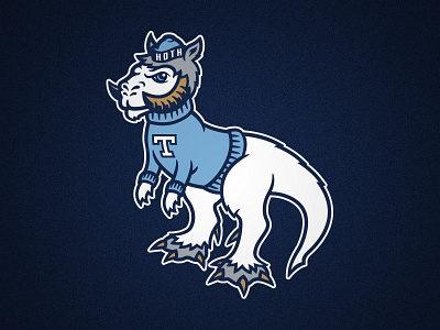 Fightin' Tauntauns athletics branding college design disney empire empire strikes back hoth illustration logo lucasfilm mascot monster sports star wars tauntaun vector