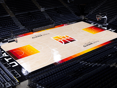 Utah Jazz 2021 City Edition Court arches basketball black city court dark gradient jazz nba red southern st. george utah