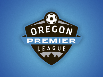 Oregon Premier League badge banner crest football futbol logo oregon premier soccer trees