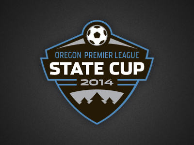 Oregon Premier League State Cup badge banner crest cup football futbol logo oregon premier soccer trees