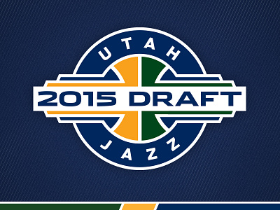 Utah Jazz 2015 Draft Logo ball basketball circle draft jazz logo nba utah