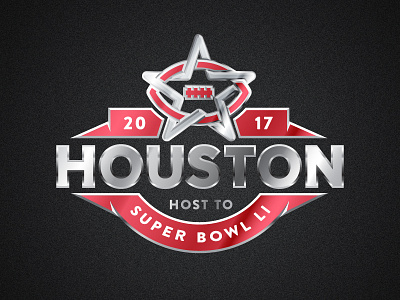 Houston—Host to Super Bowl LI barbed wire football host houston logo nfl shiny star super bowl