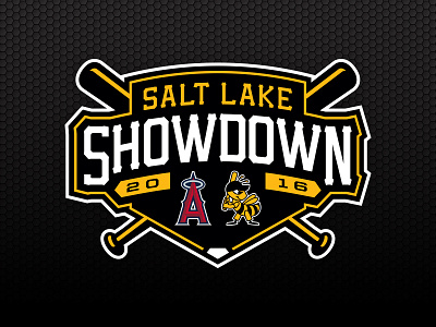 Salt Lake Showdown angels ball baseball bat bees club lake logo minor league salt showdown