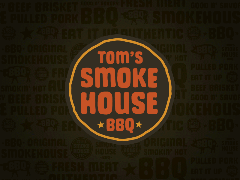 Smokehouse BBQ arena barbecue bbq branding food logo restaurant