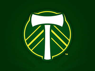 Portland Timbers Secondary athletics axe crest identity logo mls portland soccer sports team timbers