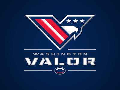Washington Valor america arena athletics chisel dc eagle football stencil v valor washington