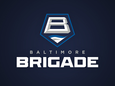 Baltimore Brigade arena athletics baltimore brigade chisel football pentagon shield water