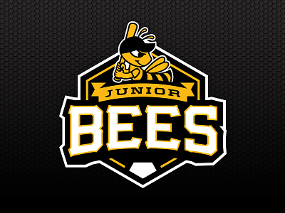 Junior Bees ball baseball bat bees diamond junior lake logo minor league salt