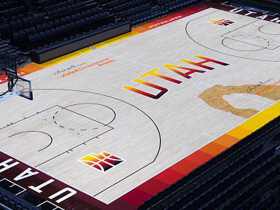 Utah Jazz City Edition Court arches basketball city court gradient jazz moab nba red southern st. george utah