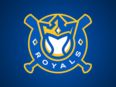 Royals Softball ball baseball bats crown gem logo royals softball