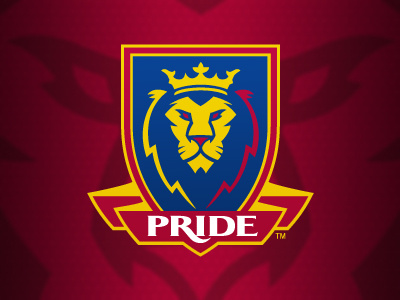 Pride Crest athletics banner crest lion real salt lake rsl soccer sports