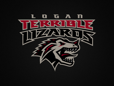 Logan Terrible Lizards athletics baskeball dinosaur fantasy lightning lizard logan logo raptor sports
