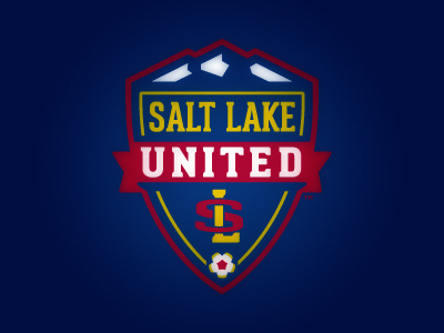Salt Lake United athletics ball banner crest ligature mountains real salt lake rsl salt lake soccer sports united