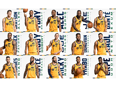 Utah Jazz 2018/19 Meet the Team athletics basketball jazz nba photos players sports typography utah