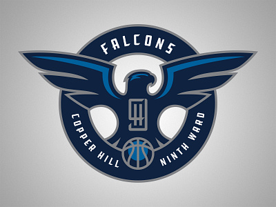 Copper Hill Ninth Ward Falcons Alternate athletics basketball bird copper falcon hill logo ninth sports ward