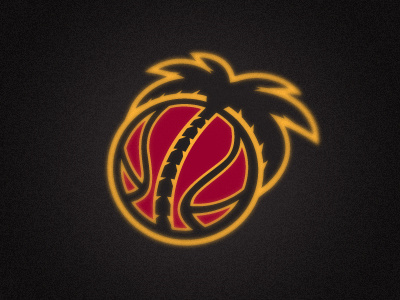 Miami Heat Proposed Tertiary Mark basketball flame heat ligature logo miami nba palm tree