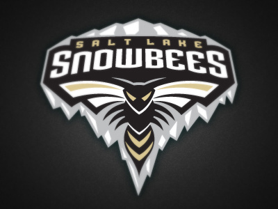 Salt Lake SnowBees basketball bee fantasy ice logo mountain salt lake snow wings