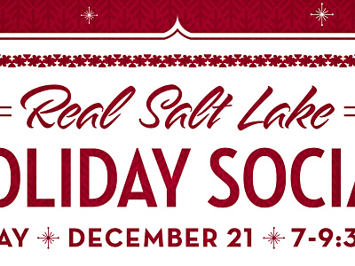 RSL Holiday Social athletics card christmas holiday invitation real salt lake soccer sports