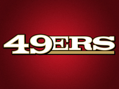 49ers Logotype 49ers football gold logotype nfl red san francisco wordmark