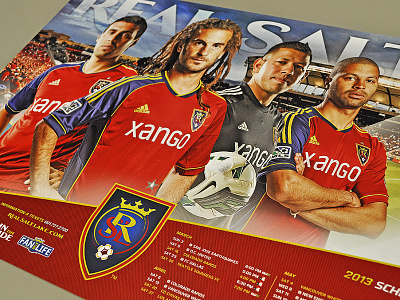 2013 Real Salt Lake Schedule Poster athletics player poster real salt lake schedule soccer sports stadium