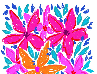 Naranja flowers illustration procreate
