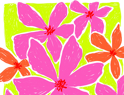 Amarillo design flowers illustration procreate