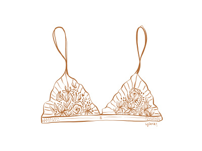 Bralette bralette design flowers illustration procreate