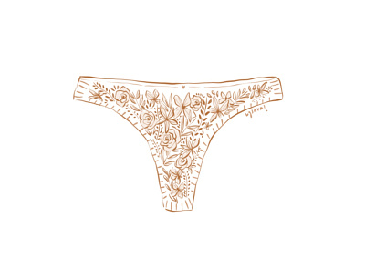 flowerpantie design flowers illustration panties procreate