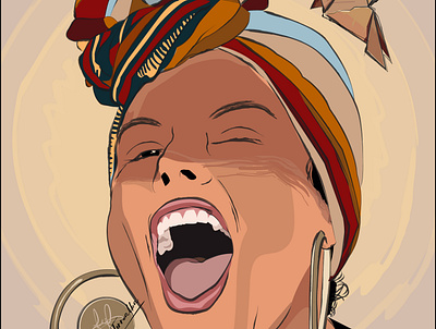 Fanart Alicia Keys adobe illustrator arte digital artwork famous ilustración music vector vector illustration vectorart