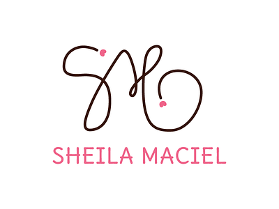 Logo // Sheila Maciel flower heart logo name