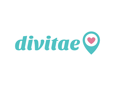 Logo // Divitae heart logo pin