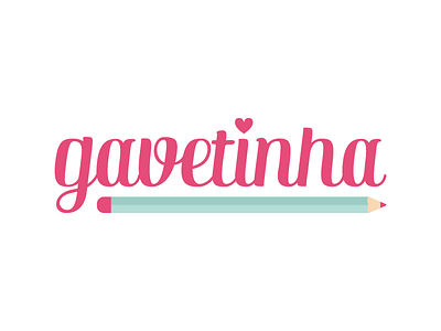 Logo // Gavetinha cute heart logo pencil