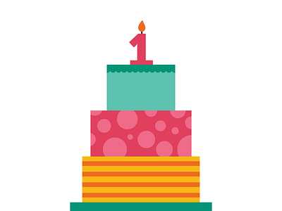 Ilustration // Cake birthday cake illustration