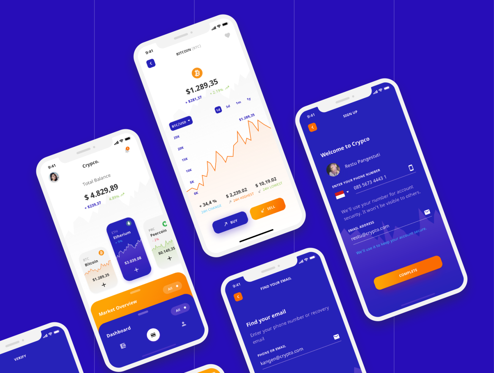 Cryptocurrency Wallet App by Amrutha Priyanka on Dribbble